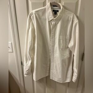 Land’s End White Button Shirt